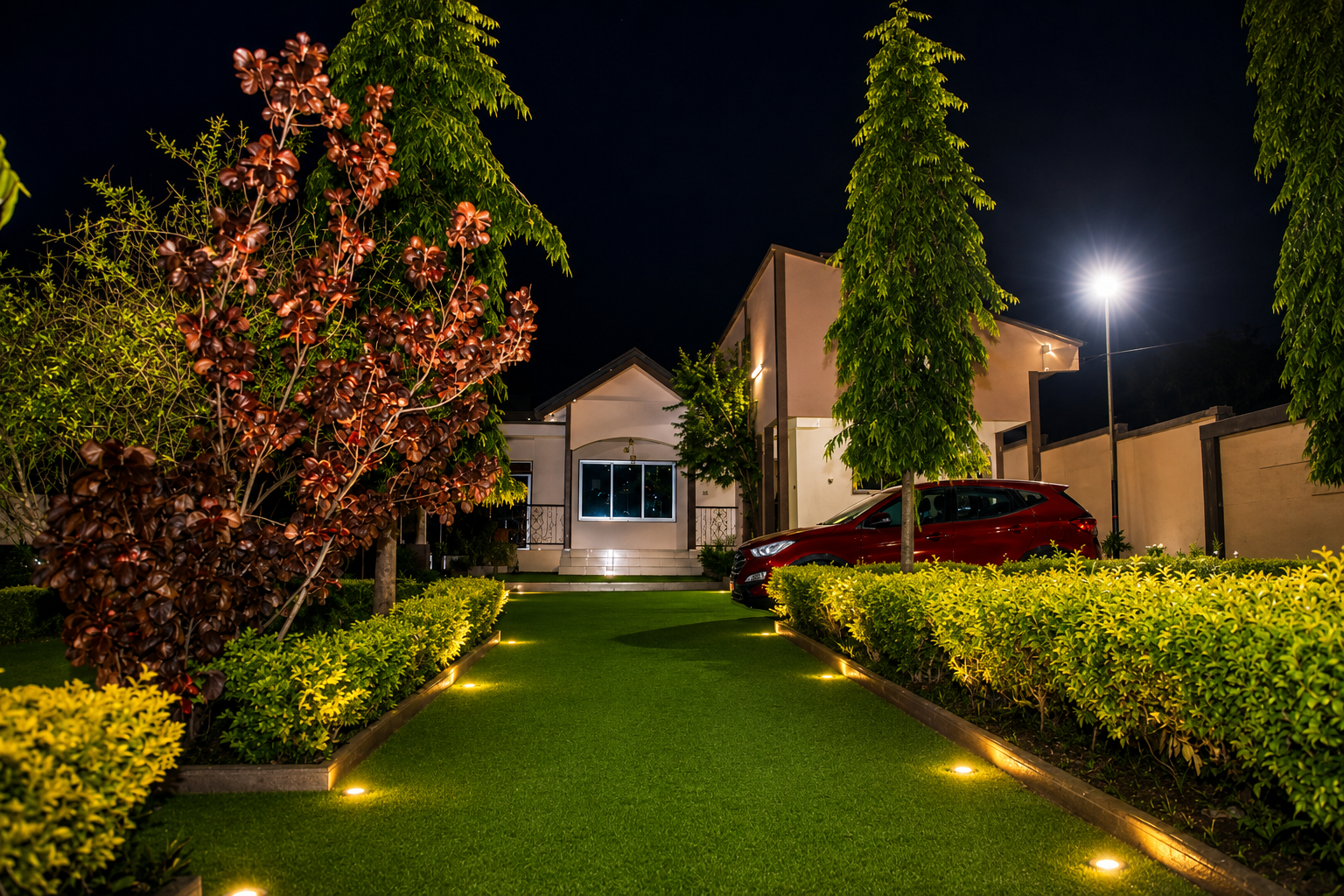 Jardin illuminé de HappyLand Prestige